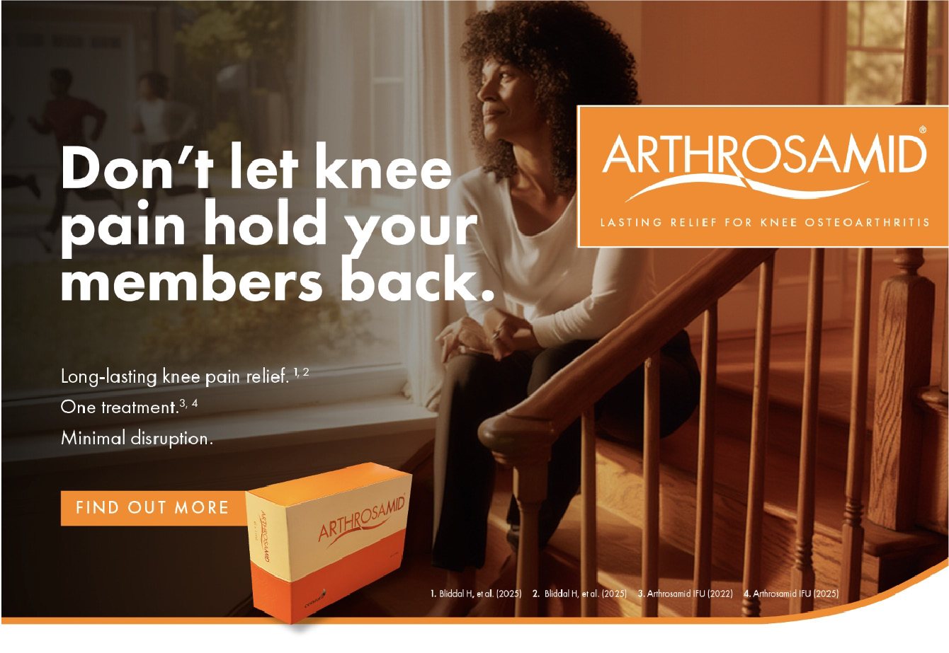 Don't let knee pain hold your members back. Patient marketing creative
