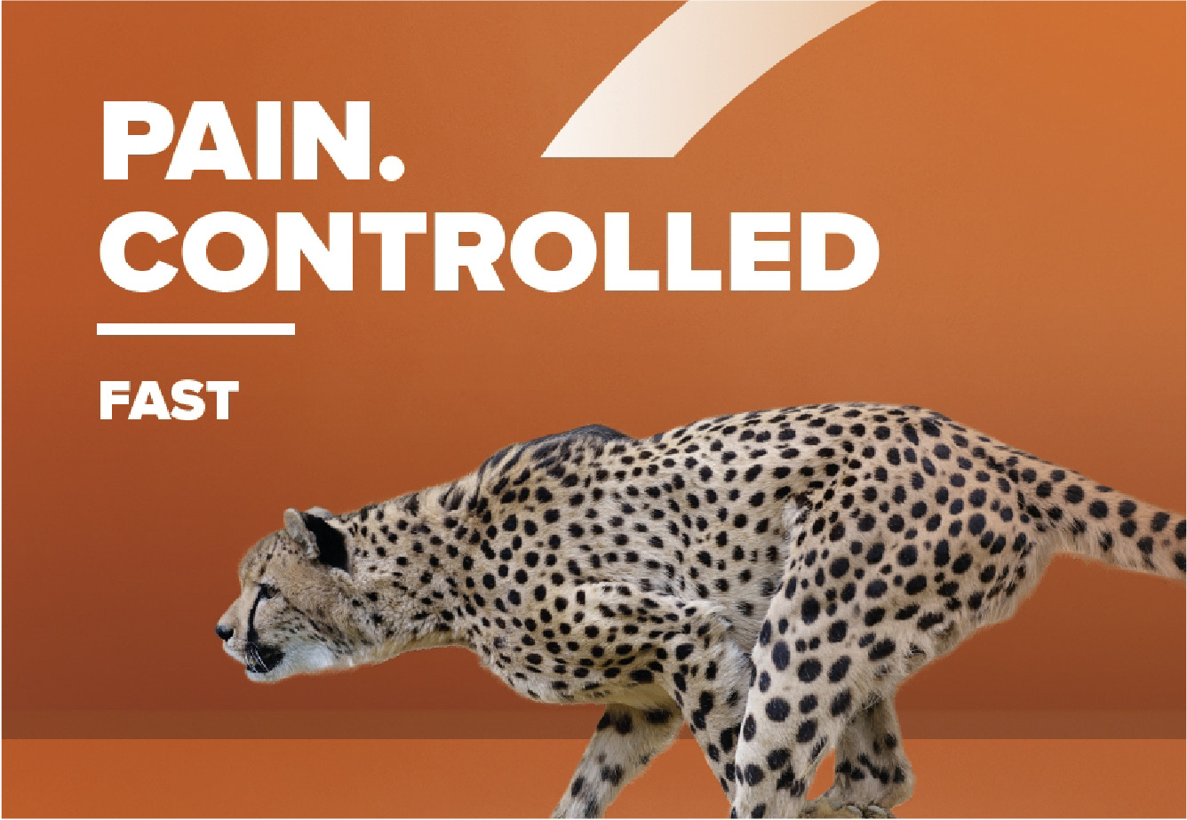 Pain. Controlled. Arthrosamid campaign creative